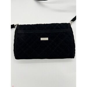 Vera Bradley Black Quilted Crossbody Bag‎ Purse Zebra Print Interior